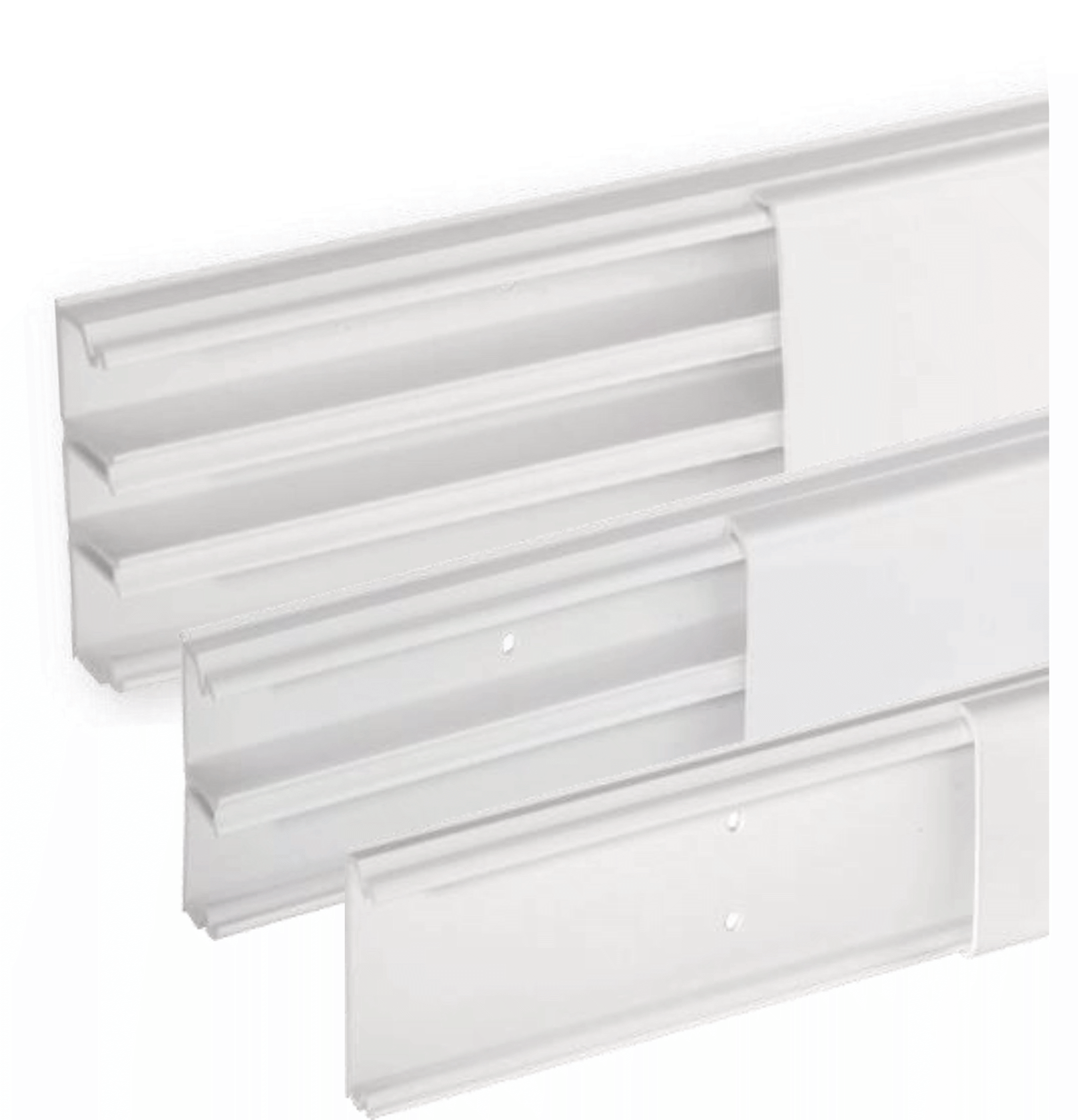 Moulure électrique PVC IBOCO Optima – Système goulotte saillie 2 m blanc RAL 9010