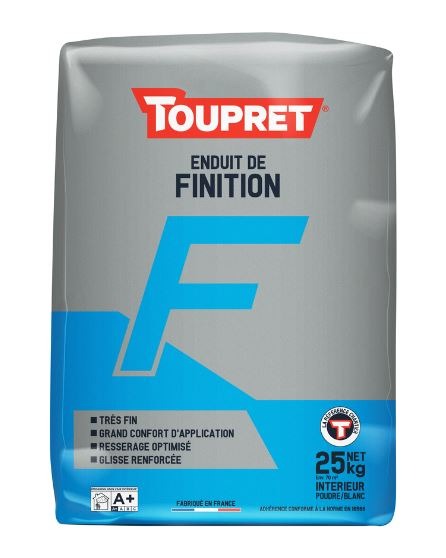 ENDUIT DE FINITION TOUPRET F POUDRE 25KG